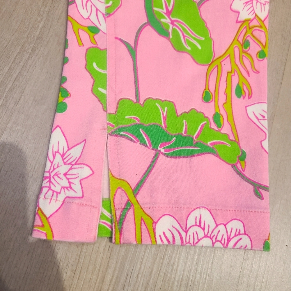 Gretchen Scott high waisted pink and green floral pants - Picture 4 of 5